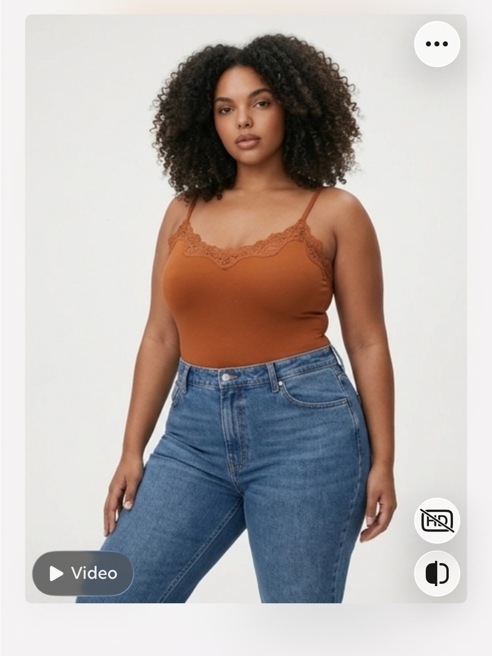 SKIMS fits everybody Lace Trim Rust Bodysuit